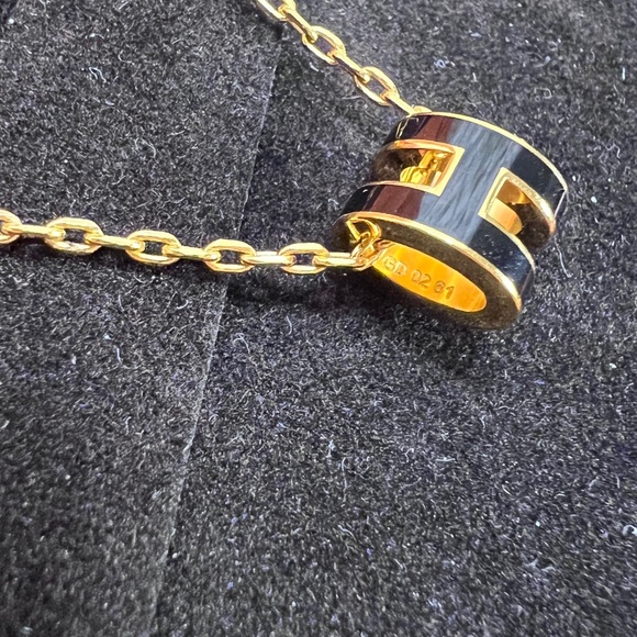 SOLD Authentic Hermes Mini Pop H Pendant in Black - Picture 3 of 4